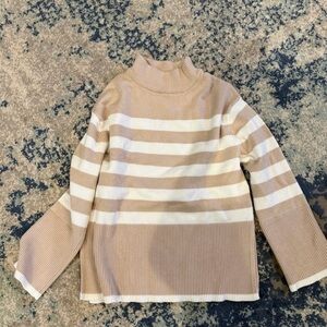Women’s tan and white Zessica sweater